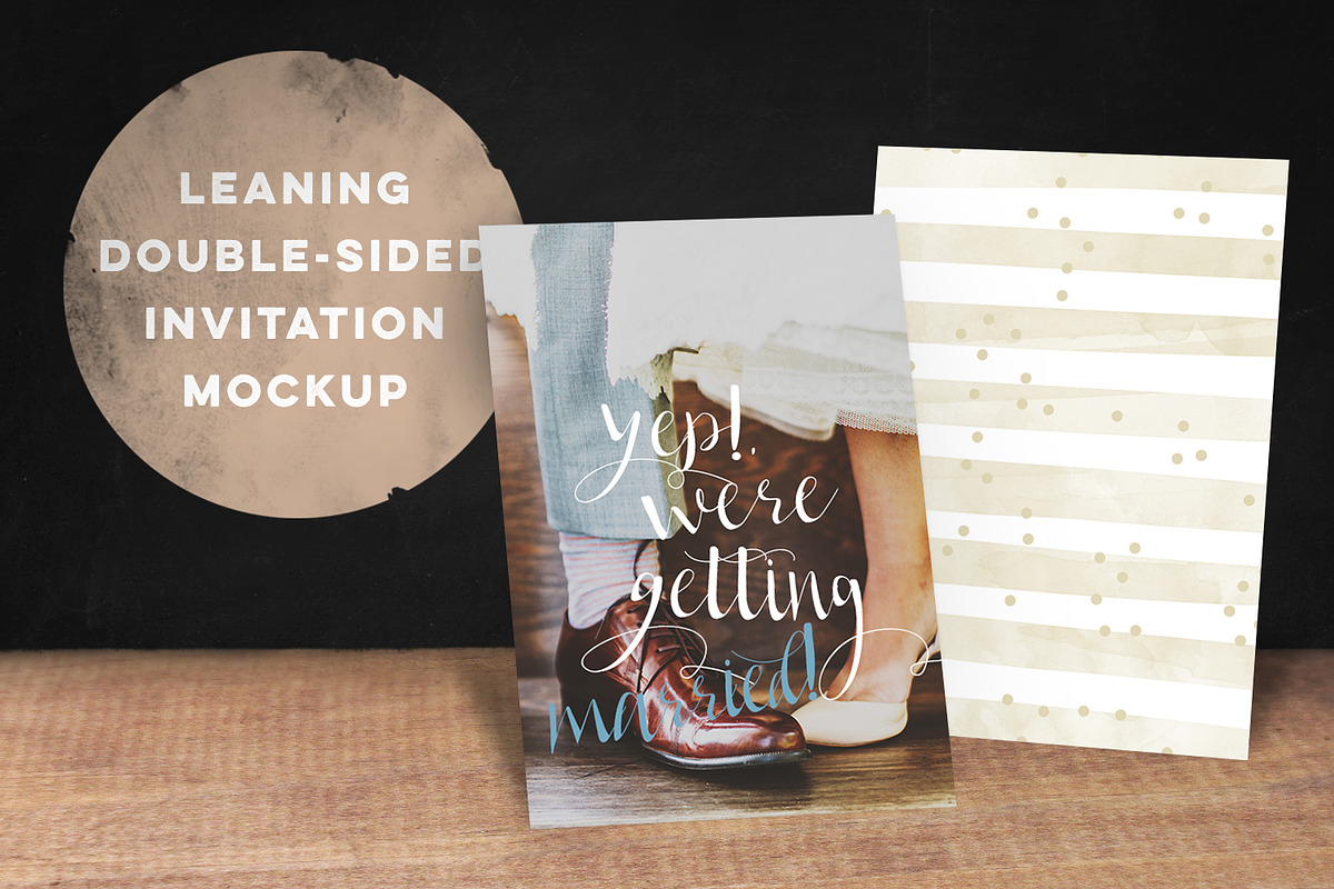Double-sided Invitation Mockup, a Print Template by Hype Your Prints (Photo 1 of 3)