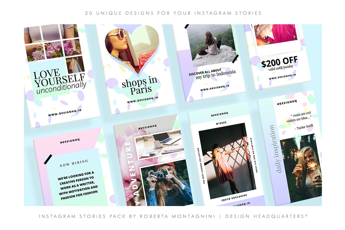 INSTAGRAM STORIES - SIMPLY GORGEOUS, a Social Media Template by DESIGN HQ (Photo 2 of 4)