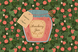 Strawberry Jam – Patterns & Clipart