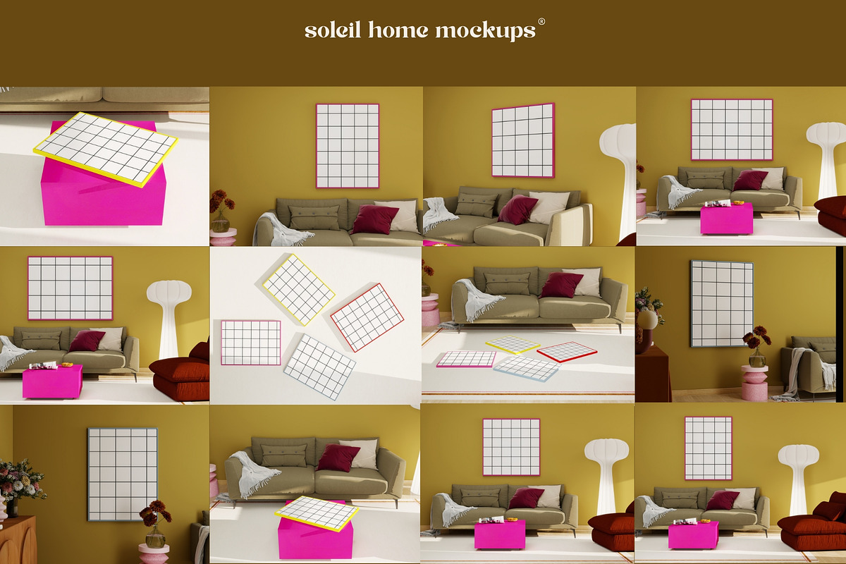 CALYPSO | Colorful Frame Mockup Set, a Household Mockup by SoleilHomeMockups (Photo 11 of 11)