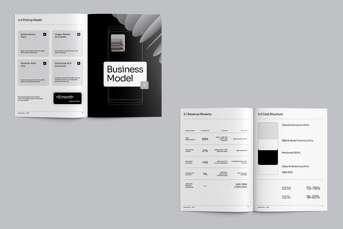 Minimalist Business Plan - GAND, a Brochure Template by fakhroo (Photo 4 of 10)
