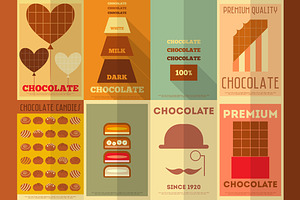 Retro Chocolate posters collection