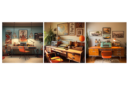 table retro vintage home office, an Architecture Photo by pikepicture