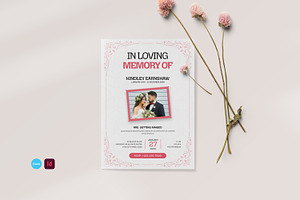 Classic Minimal Funeral Program, an Invitation Template by Creatiya Type
