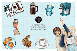 Coffee & Cookies Clipart Bundle Png