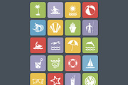 Flat Seaside Holiday Icon Set, an Icon by Inconcept Media Arsenal (Thumbnail 2 of 3)