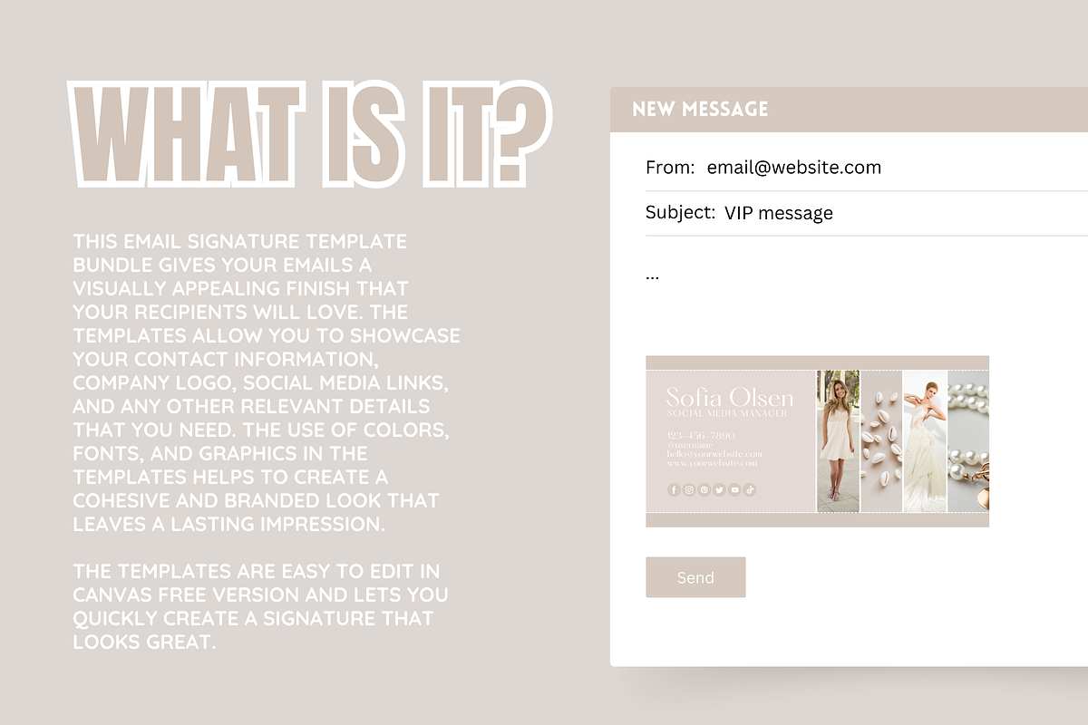 Email Signature Template Bundle, an Email Template by SunshineStudioBoutique (Photo 2 of 9)