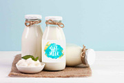 Oat Milk logo watercolor design, a Branding & Logo Template by PatapovaVika (Thumbnail 2 of 7)