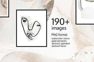 Abstract Watercolour Set Spots 02