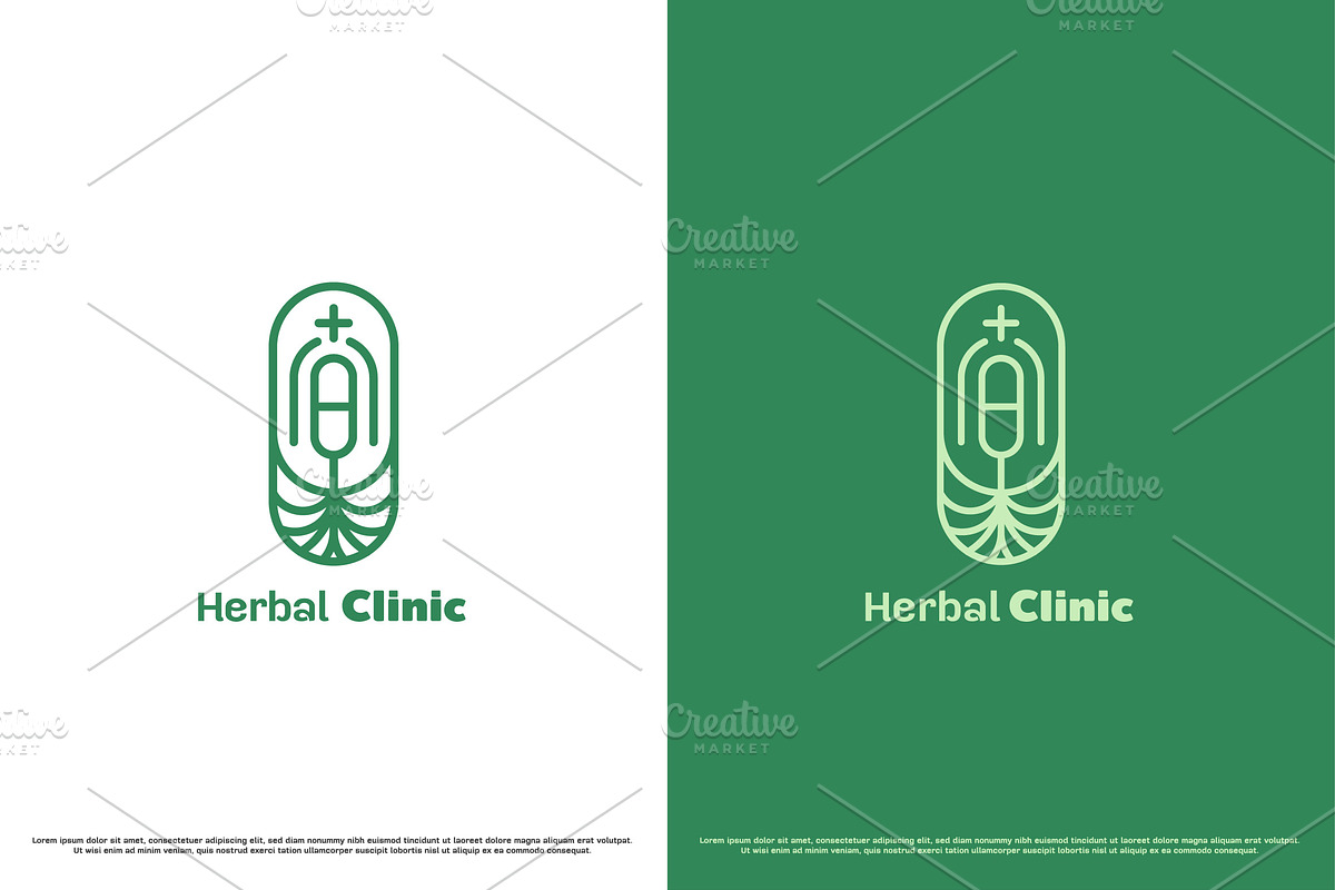 Herbal Clinic Logo Design Icon, a Branding & Logo Template by Morvana Crew