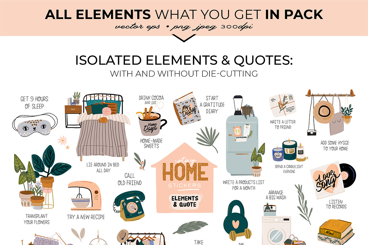 Home INTERIOR & House DECOR BUNDLE, an Object Graphic by Ruslana Lubenets (Photo 8 of 41)