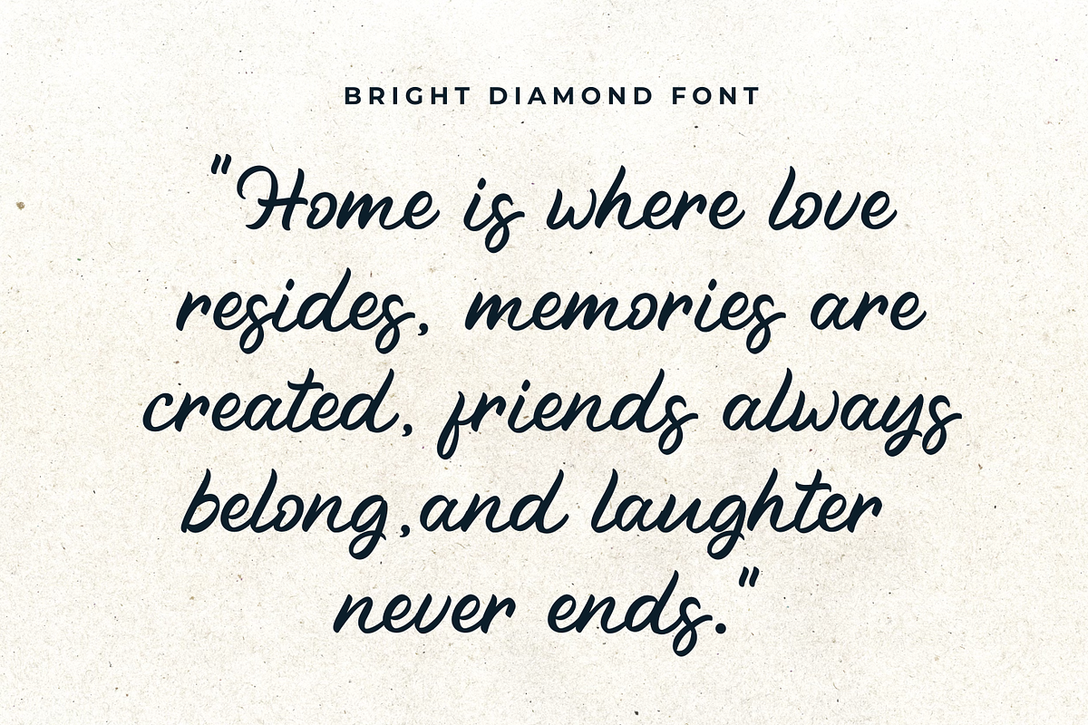 Bright Diamond - Handwritten Font, a Script Font by zeenesia (Photo 13 of 16)