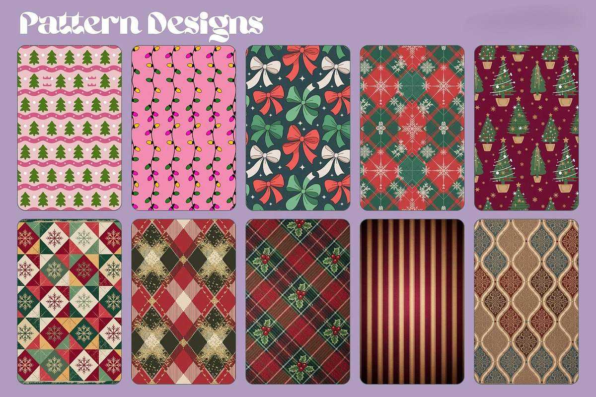 Christmas Digital Paper Pack 12 JPG, a Graphic by iloveTemplate (Photo 2 of 2)