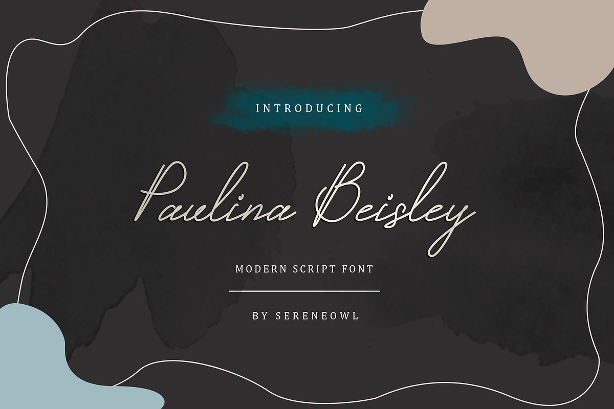 Calligraphic Script Font - Paulina B, a Script Font by sereneowl (Photo 1 of 4)