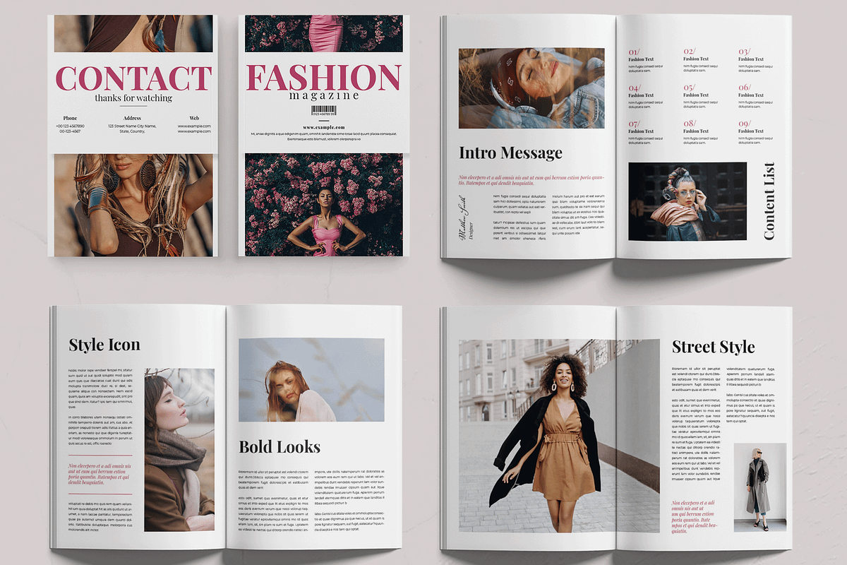 Fashion Magazine Template, a Magazine Template by MightyDesign (Photo 2 of 6)