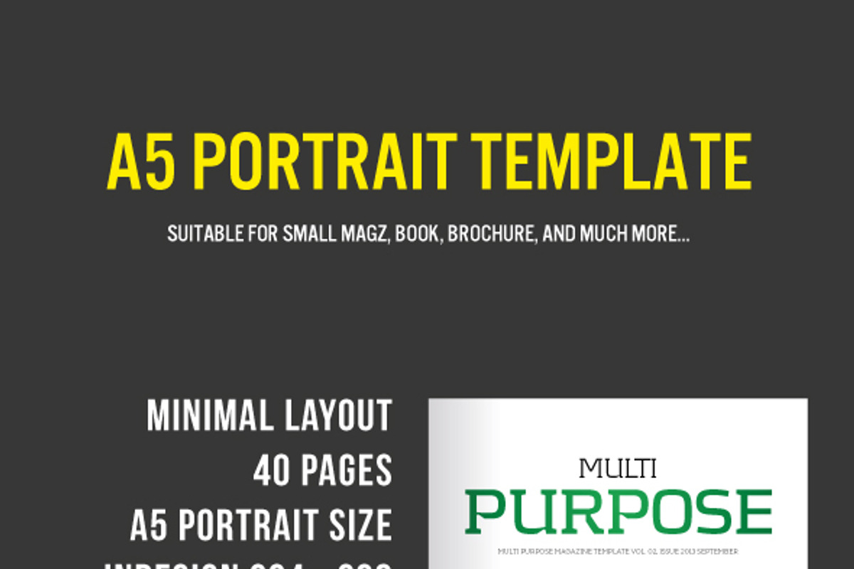 A5 Portrait Template (V.02), a Magazine Template by Shafura (Photo 6 of 6)