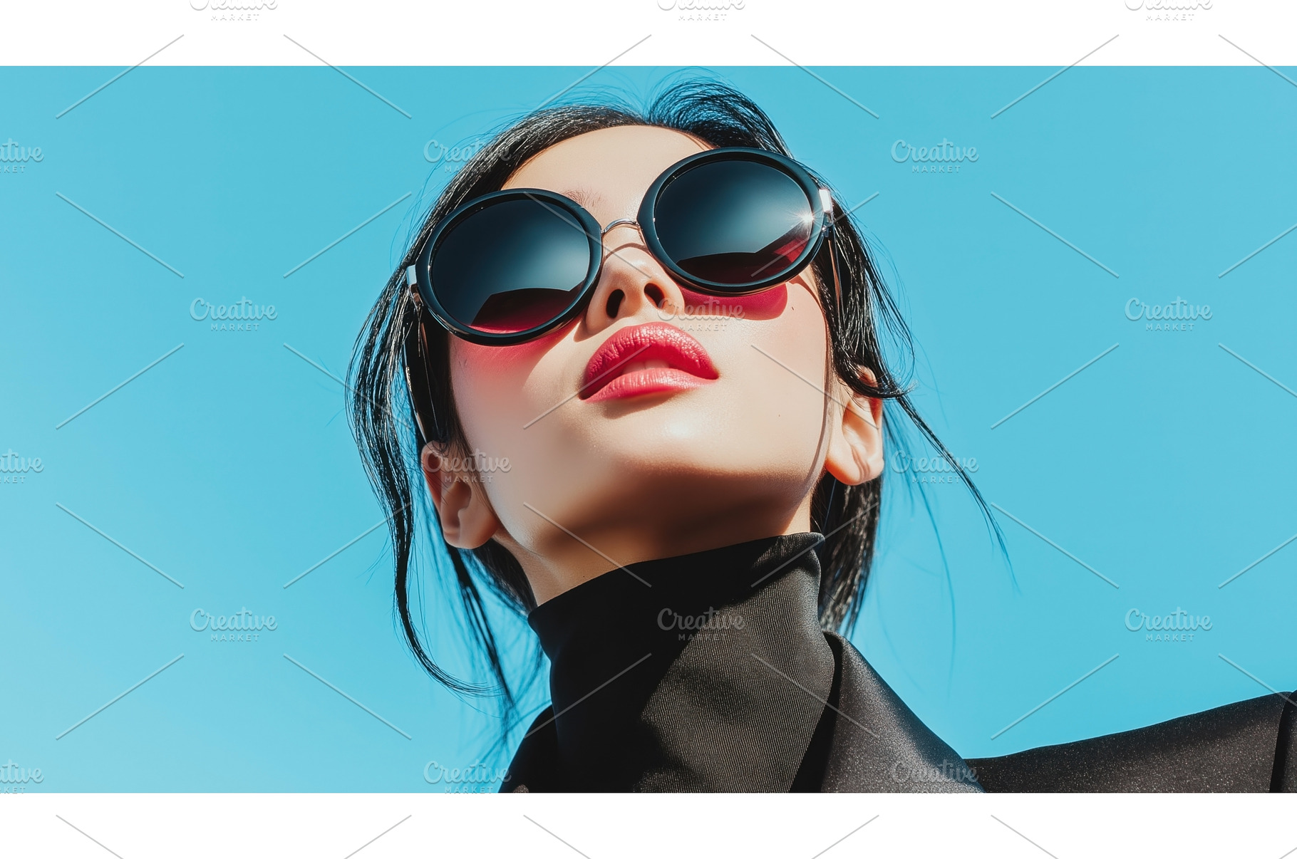 Asian woman in sunglasses and black, a Person Photo by Sergey Kotenev