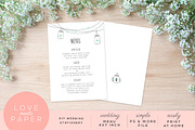 Wedding Menu M1017, an Invitation Template by Love Meets Paper (Thumbnail 1 of 2)