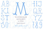 Watercolor Letters Monogram, a Decorative Illustration by LABFcreations (Thumbnail 3 of 3)