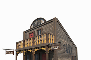 Western Bank Low Poly PBR