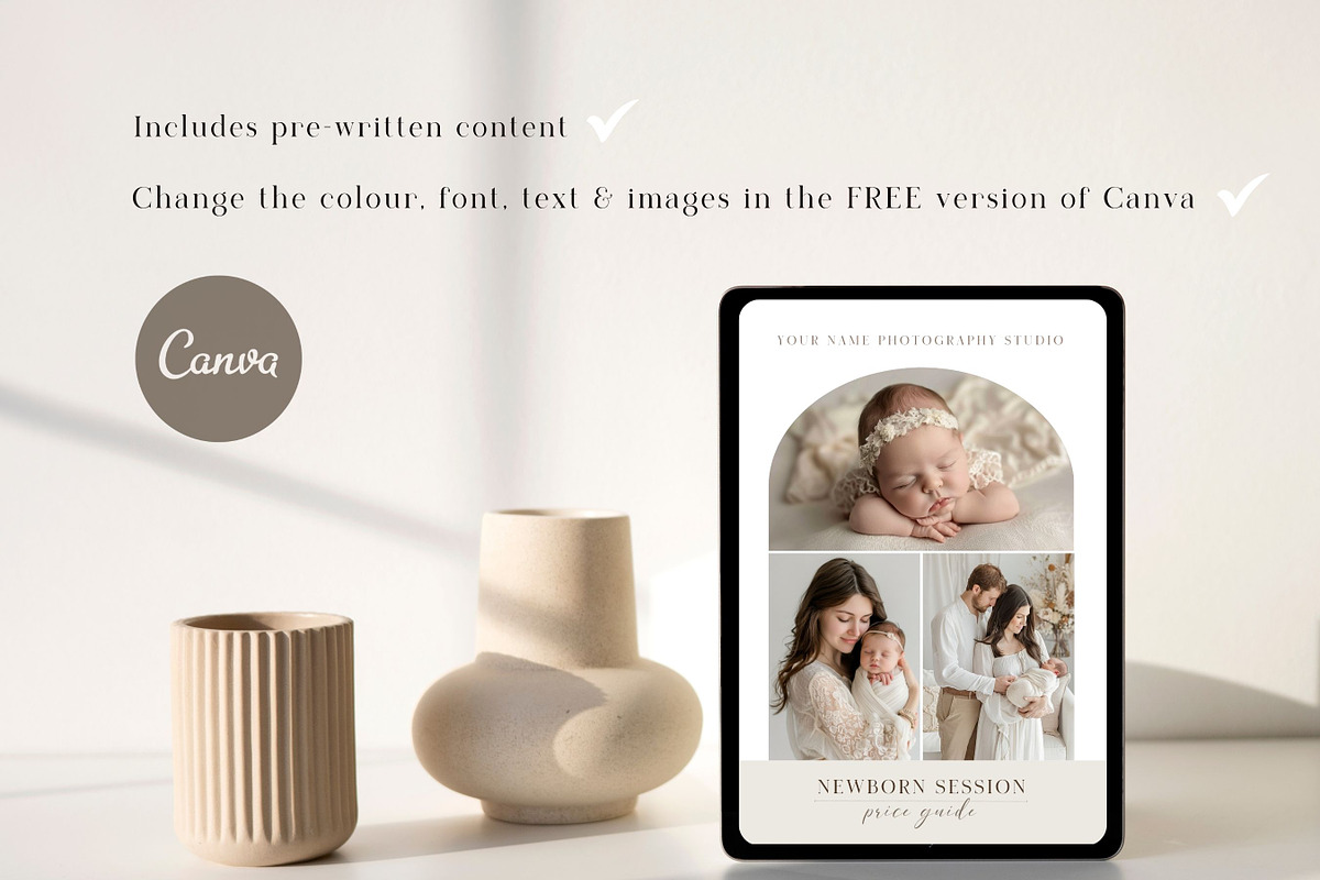 Newborn Pricing Guide for Canva, a Templates & Theme by Princess & the Pea Design (Photo 3 of 6)