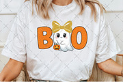 Cute Ghost BOO Halloween PNG, an Illustration by Craft Nest (Thumbnail 5 of 6)
