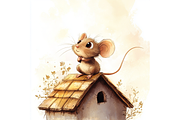 Prompt Mouse House Clipart, a Decorative Illustration by Creative design (Thumbnail 7 of 7)