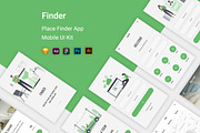 Finder - Place Finder Mobile App, an UI Kit Template by themelove (Thumbnail 1 of 9)