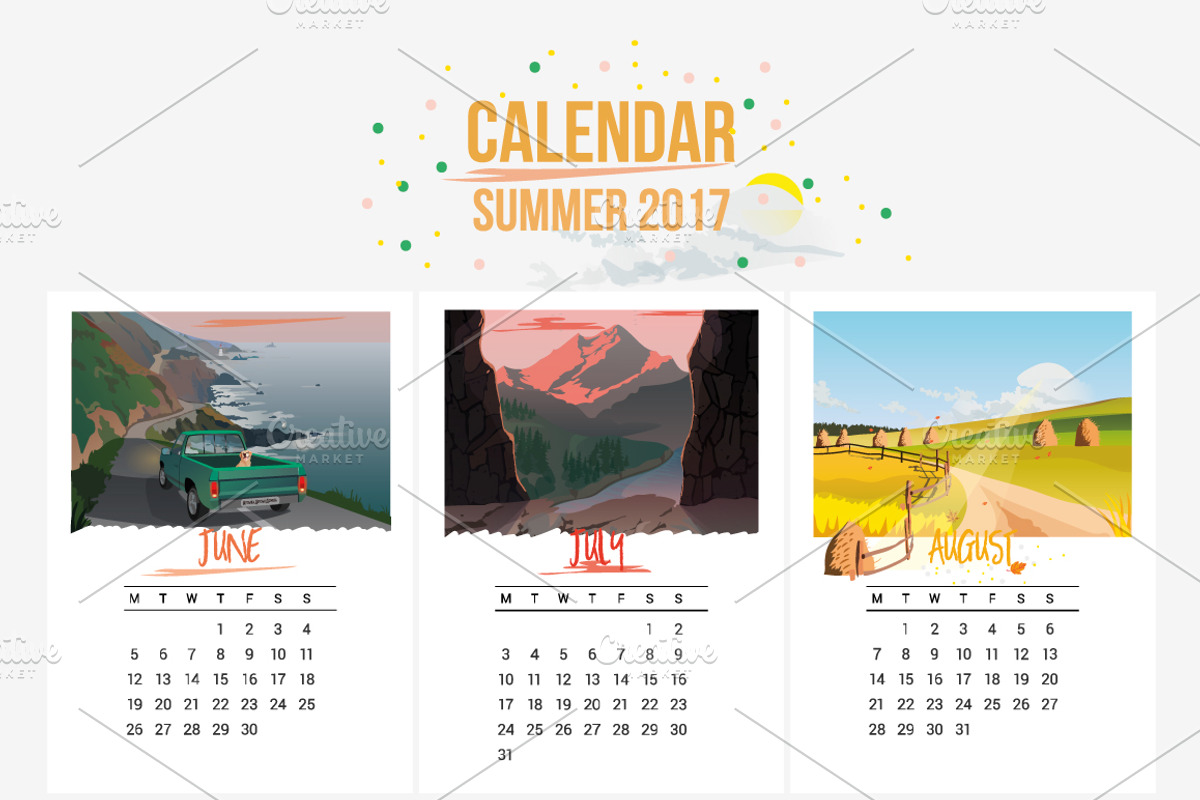 Illustrated Calendar 2017 | Vector, an Animal Illustration by Artem Vorotnikov (Photo 5 of 6)