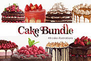 Big 49 cake bundle. VECTOR, a Food Illustration by Natalka Dmitrova art (Thumbnail 8 of 9)