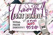 The 15 in 1 Wonderful Font Bundle, a Script Font by Aldedesign (Thumbnail 1 of 36)