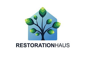 Minimal house and tree logo, an Object Illustration by LogosDen