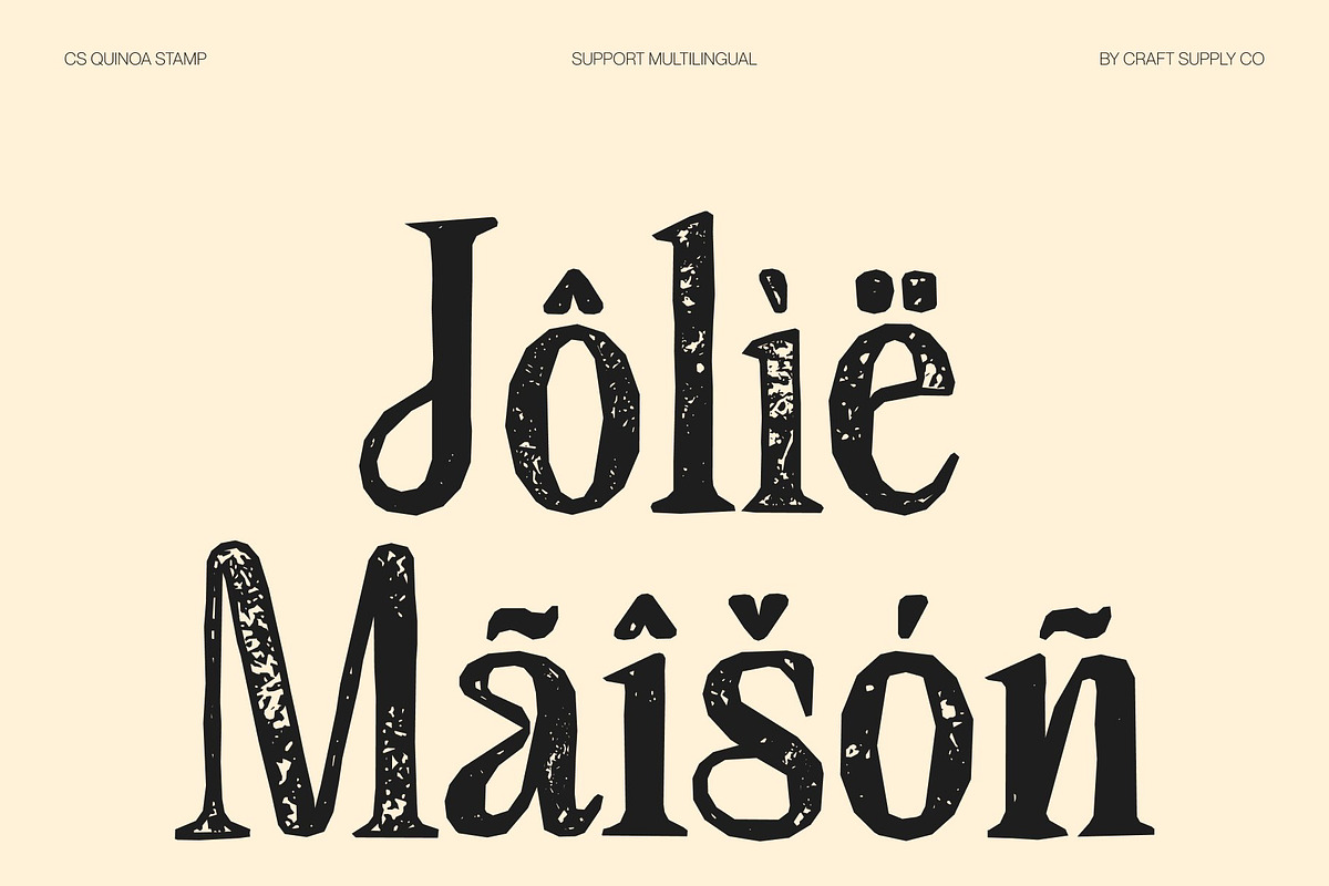 CS Quinoa Stamp, a Serif Font by Craft Supply Co. (Photo 7 of 8)