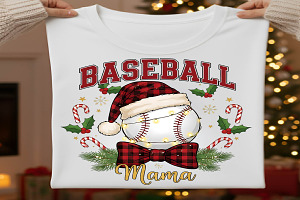 Christmas Baseball PNG Clipart