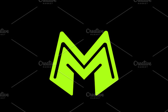 M logo icon design modern simple. preview 2