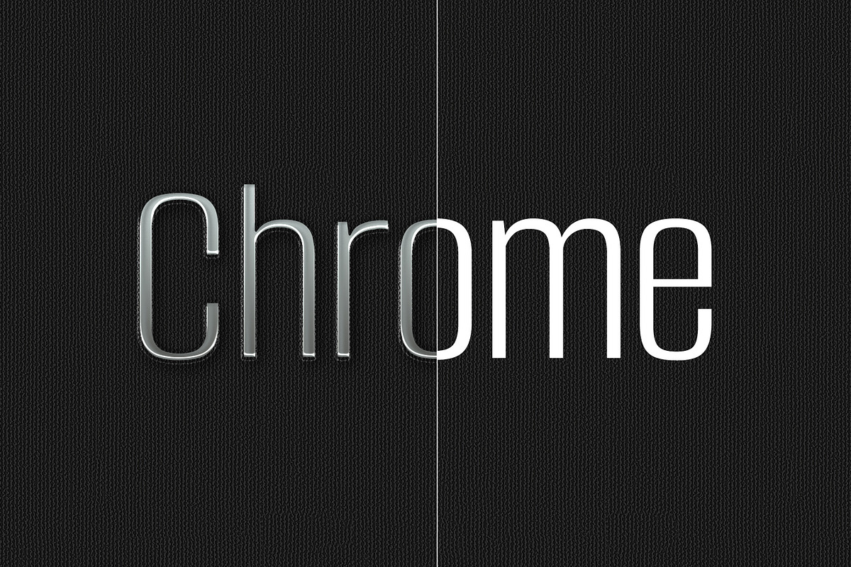 Metal Chrome Text Effects Photoshop, a Brushes & More by Giallo (Photo 9 of 27)