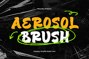 AEROSOL BRUSH - Graffiti Font, a Handwritten Font by Mozatype (Thumbnail 1 of 8)