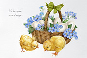 Watercolor spring easter clipart, a Seasonal Illustration by yana.fefelova (Thumbnail 5 of 5)