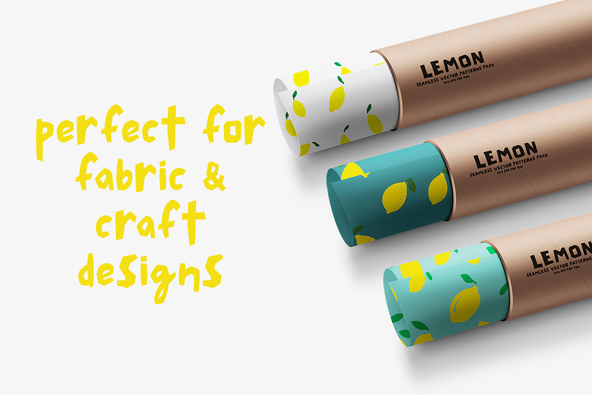 Lemon Seamless Vector Patterns Pack, a Pattern Graphic by Greek fonts by nantia.co (Photo 6 of 8)