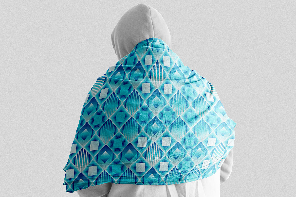 Blue Geometric Gradient Pattern, a Pattern Graphic by Neermana (Photo 4 of 5)
