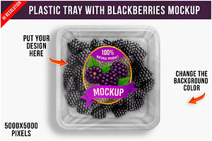 Plastic Blackberries Mockup PSD, a Packaging Mockup by Bruno's Shop
