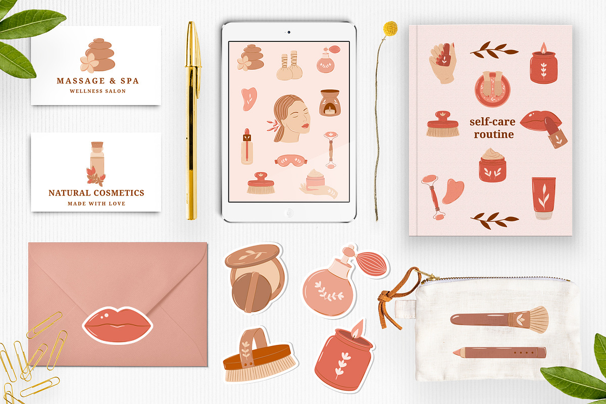 Beauty & Spa Color Icon Set, a Solid Icon by NatalieArtShop (Photo 11 of 11)
