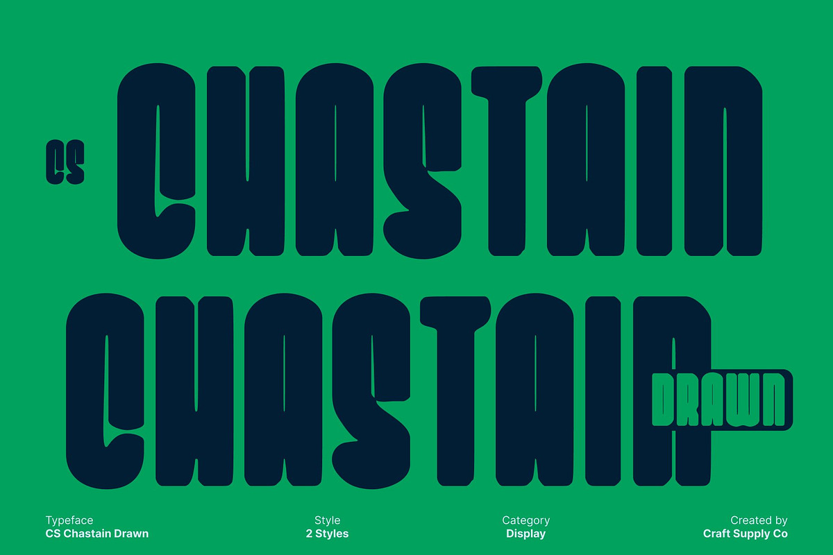 CS Chastain Drawn, a Sans Serif Font by Craft Supply Co. (Photo 1 of 8)