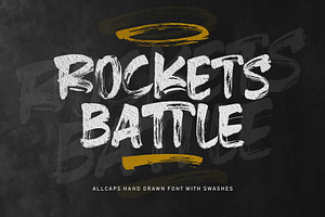 Rockets Battle Hand Drawn Font