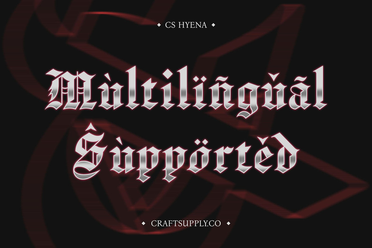 CS Hyena – Old English Font, a Blackletter Font by Craft Supply Co. (Photo 5 of 8)