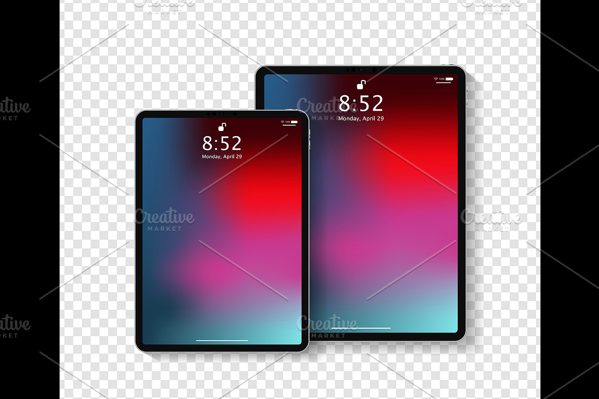 Realistic tablet computer screen, an Object Graphic by PhotoVector