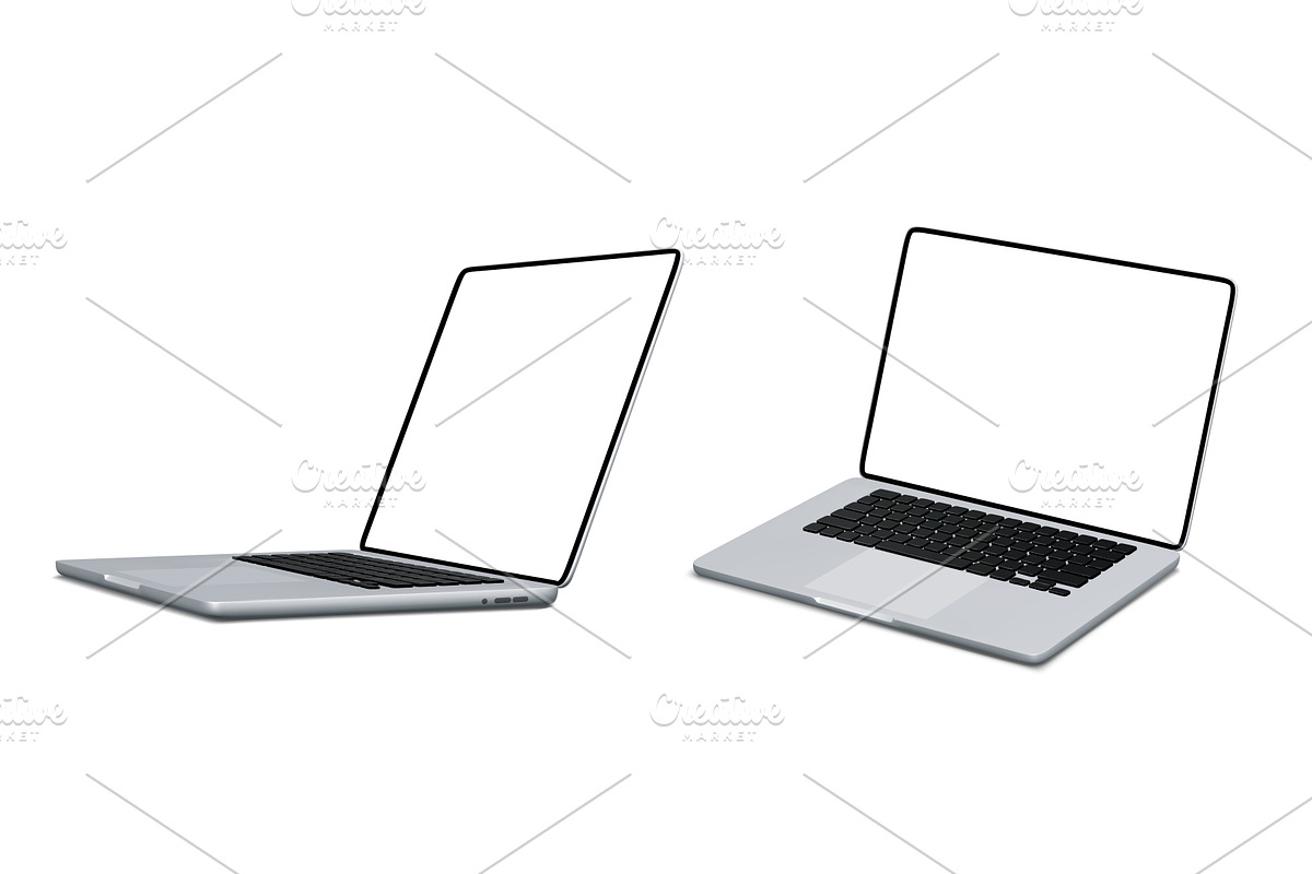 Modern laptop pc mockup set, a Technology Illustration by art PVP - market