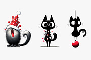funny Christmas cat clipart, an Illustration by CreationArt (Thumbnail 5 of 5)