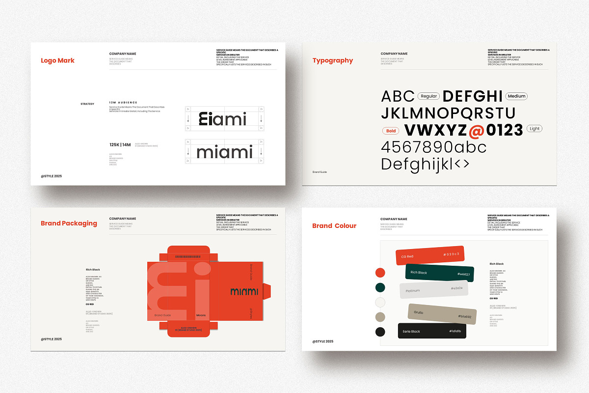 Miami | Brand Guidelines Template, a Presentation Template by Studio Industry (Photo 3 of 13)