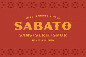 Sabato – Sans & Serif in Four Styles, a Serif Font by Komet & Flicker